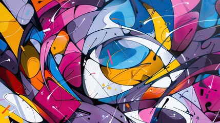 Wall Mural - abstract urban street art graffiti style. colorful graffiti on the wall