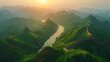 © fahad - Visualize the conservation and restoration efforts aimed at preserving the Great Wall of China for future generations balancing tourism environmental protection and historical authenticity.