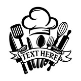 Fototapeta Młodzieżowe - Chef Logo Svg, Chef Tools svg, Cooking Tools svg, Restaurant Logo svg, Cook svg, Chef Shirt svg, Chef Clipart for Cricut and Silhouette, Svg Files for Cricut
