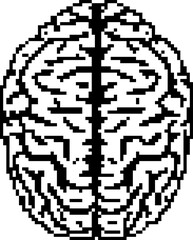 Poster - Brain pixel style