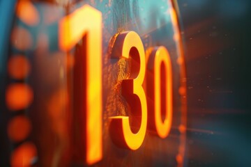 Canvas Print - Close up of clock numbers, suitable for time concept designs