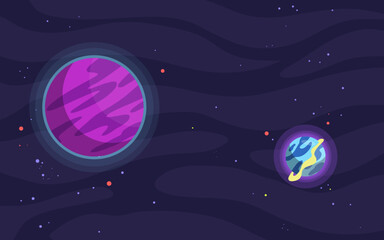 Wall Mural - cartoon galaxy background vector