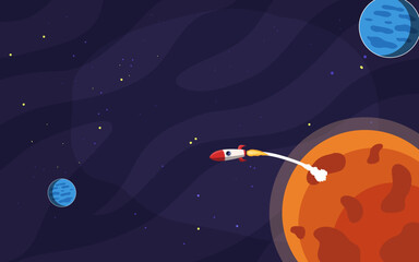 Wall Mural - cartoon galaxy background vector