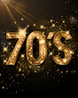 © Orkidia - 70's theme banner in golden colors