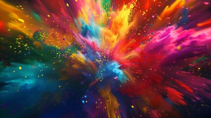 Wall Mural - A vibrant and joyous illustration of a Happy Holi Background