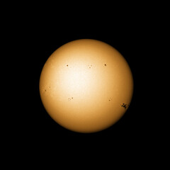 Wall Mural - suns surface with sunspots on 12th of may 2024 with the active sunspot region 3664