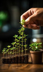 Wall Mural - plant in hand