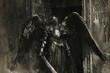 © Ева Поликарпова - A powerful image of an angel holding a sword. Perfect for religious or fantasy themes