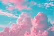 Pink clouds in the sky with a blue sky background