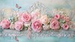 3dimetional luxury rose flowers ornament