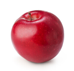 Sticker - red apple on white background
