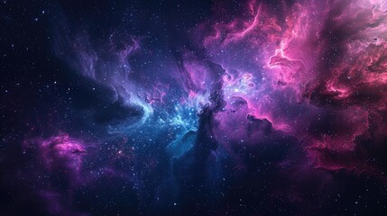 Wall Mural - colorful galaxy with purple and blue swirl