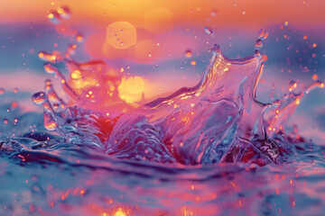 Poster - Visualization of a musical note turning into a series of colorful sound waves, embodying the essence of music,