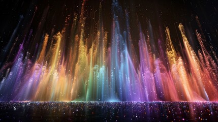Wall Mural - A magical burst of rainbow powder bursting forth like a supernova