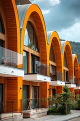 Newly constructed houses on a recently developed residential area