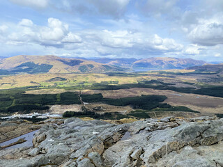 Wall Mural - A view of the Scotland Countryside from the top of the Nevis Range