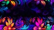 © Alex - Vibrant Floral Pattern Background with Boho Chic Design Generative AI