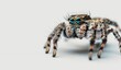 jumping spider isolated on a white background