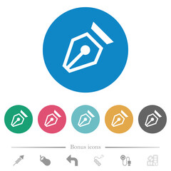 Sticker - Nib outline flat round icons