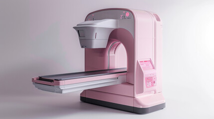 Wall Mural - A digital mammography machine for breast cancer screening, isolated on white.