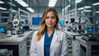woman scientist working in the medical industry conducting research and testing