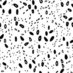 abstract hand drawn dots seamless pattern background sketch engraving PNG illustration. T-shirt apparel print design. Scratch board imitation. Black and white hand drawn image.