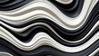 The beautiful black and white wavy fabric. Smooth elegant silk with folds in full screen. Delicate cloth. Abstract background. Illustration for banner, cover, brochure or presentation.