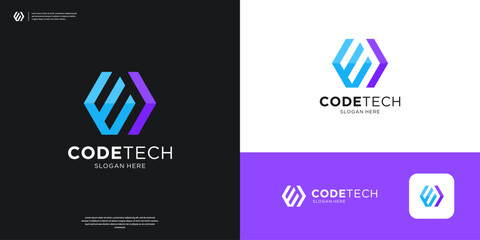 Letter E coding icon vector, Programer logo design template.