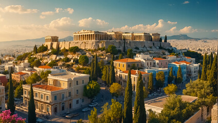 Wall Mural - Stunning Athens Greece town