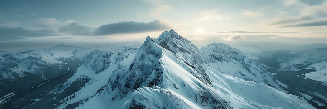 Aerial view of beautiful alpin scenario realistic nature and landscape