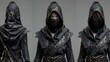 Women ninja assassin black dress styles of the century cool mid wallpaper AI generated image