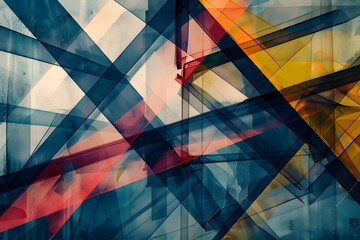 Abstract geometric background with colorful lines.
Triangle shaped translucent Overlaying Planes, Colorful Geometric Shapes Pattern.