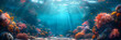 Underwater on transparent background,
Tropical reef life AI art wallpaper of vibrant underwater world
