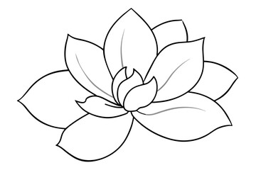 Sticker - magnolia, flower vector illustration