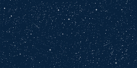 space stars background, cartoon starry illustration. universe starry pattern with glowing stars and 