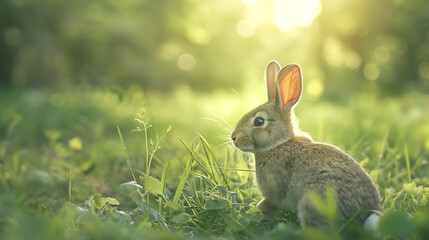 rabbit on the grass