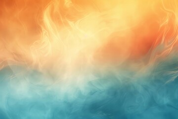 warm orange and cool blue gradient blending into soft abstract background digital art