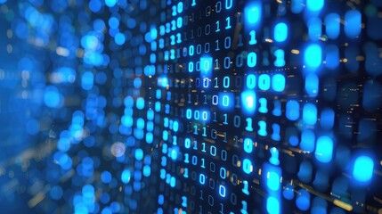 Abstract binary code backdrop, suitable for cybersecurity firms and digital encryption solutions.