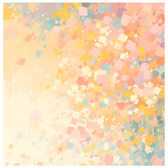 Wall Mural - Elegant watercolor floral painting with soft brushstrokes and pastel hues evoking serenity and beauty.