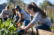 © fahrwasser - Community gardening - young volunteers tending plants