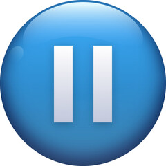 Blue Frutiger Aero Pause Button