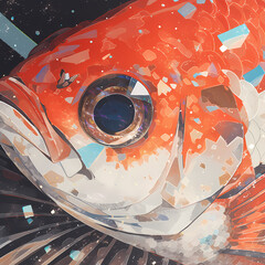 Wall Mural - The captivating beauty of a tropical fish in its most vibrant form, captured with striking detail.