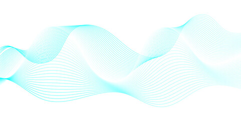 Vector abstract blue digital blend wave lines technology background. Modern minimal gradient white flowing wave lines and glowing moving lines. Futuristic technology and sound wave lines background.