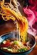 steamy ramen aromatic vapor rising from japanese noodle soup, appetizing, art, asian, broth, bowl, comforting, condiments, condiment, cook, cuisine, culinary