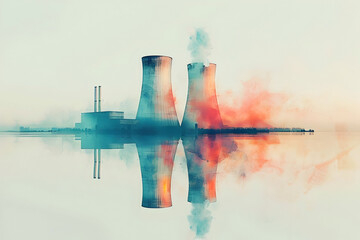 Canvas Print - Reflection on the Role of Public Perception in Shaping Nuclear Energy Policy and Regulation