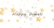 Image of stars falling over happy diwali text
