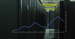 Image of line graphs representing growth over server room