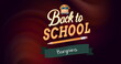 Image of back to school over dark red and black background