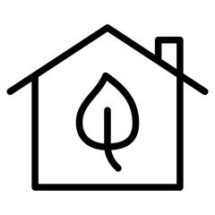 Canvas Print - eco house icon