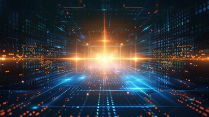 Digital data flow, data transfer rate. future digital concept,